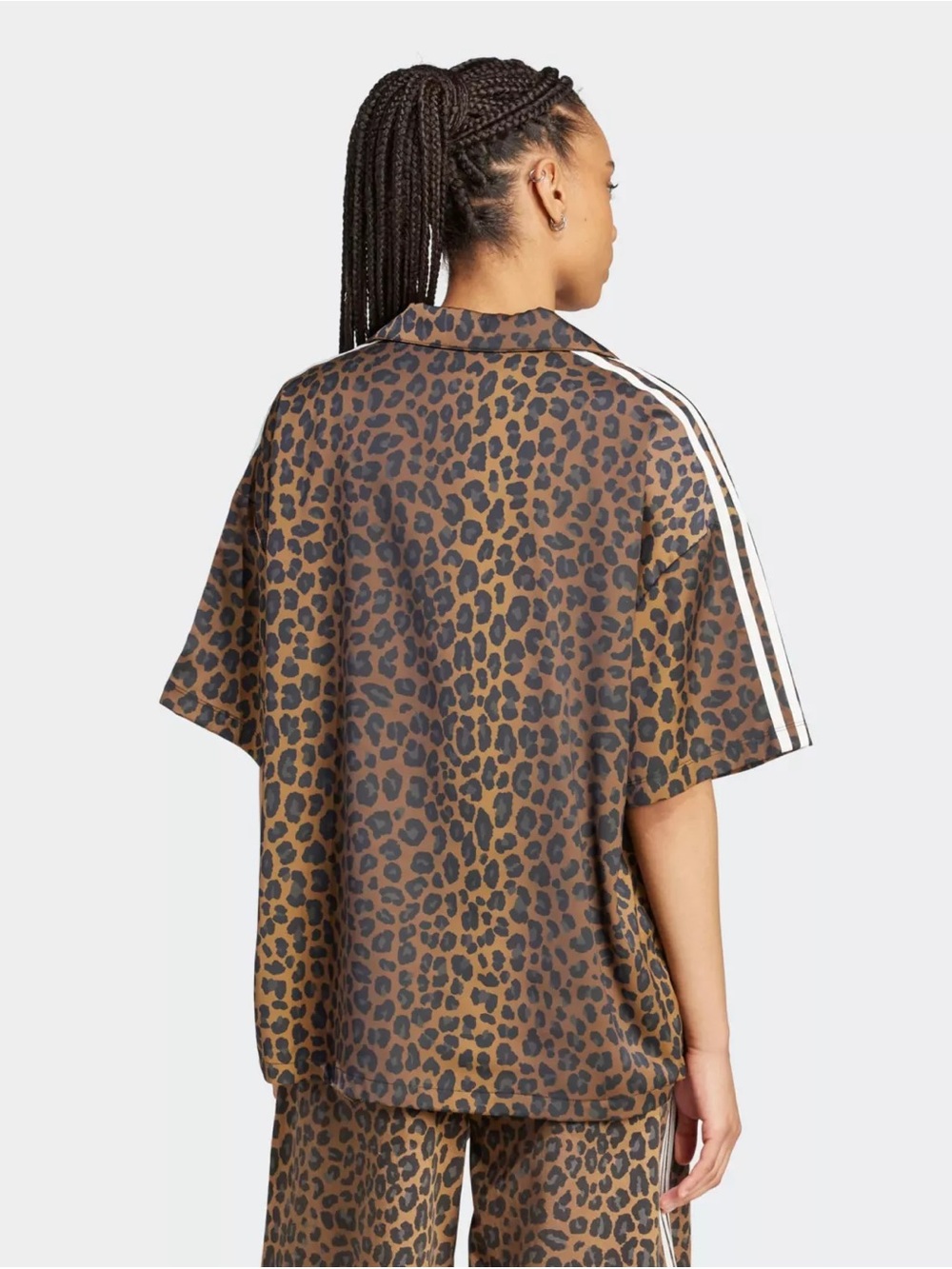 Adidas | Originals Women’s Animal Print Satin Shirt - Picture 3 of 10